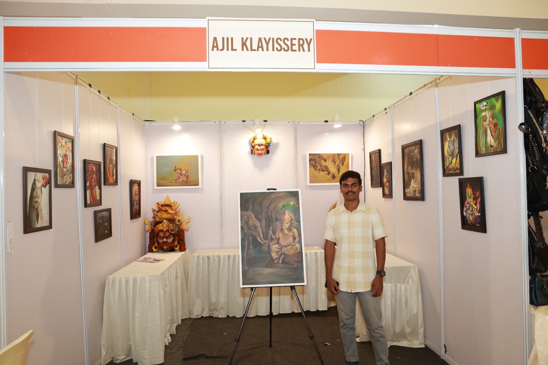 Ajil Klayissery at his portrait studio
