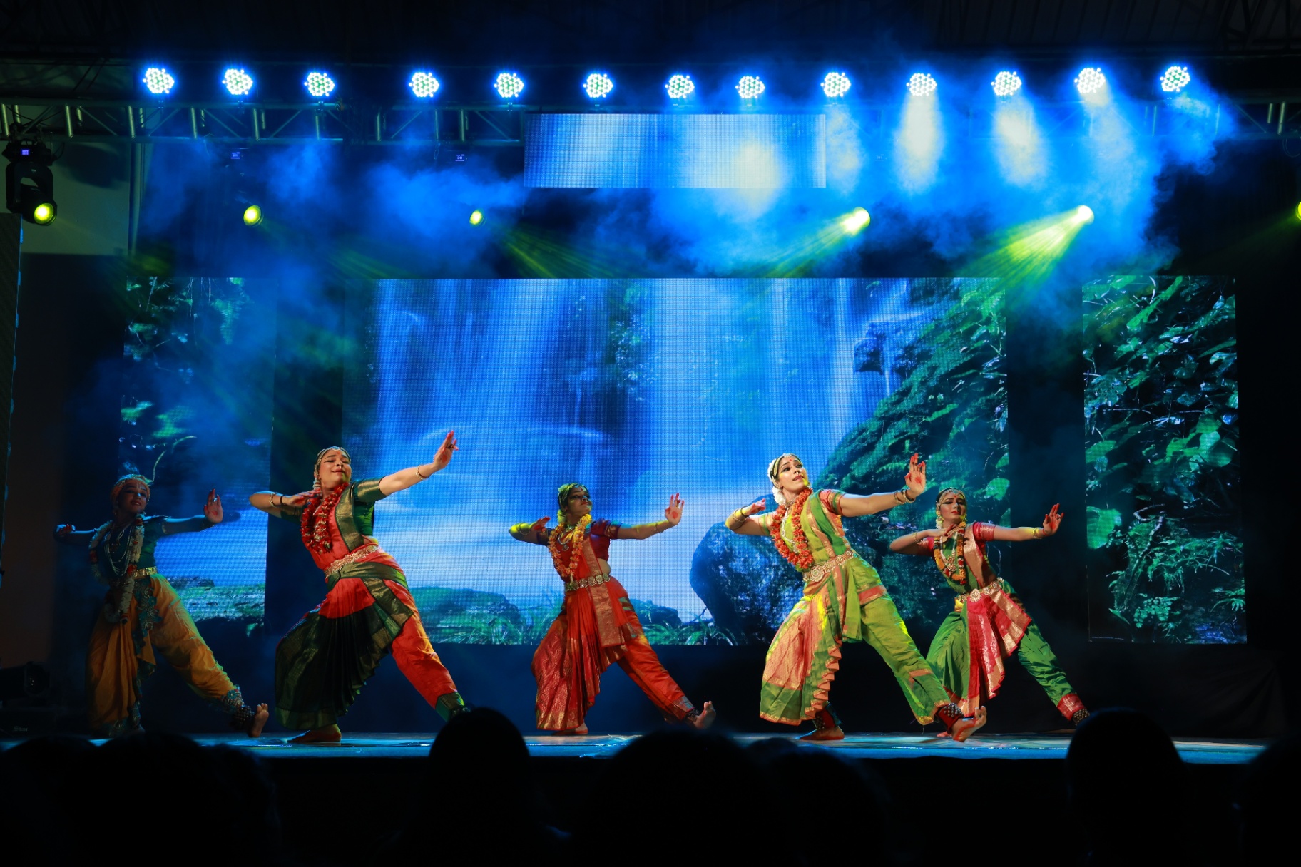 A traditional Kerala troupe in full attire